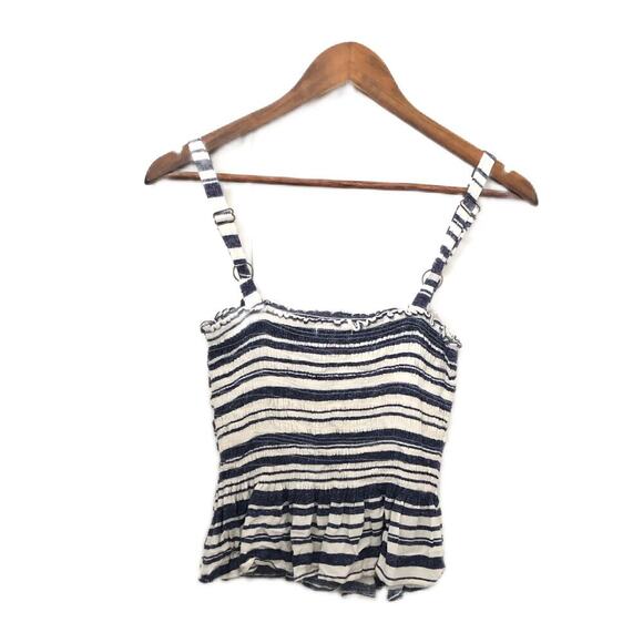 Jolt striped smoked peplum tank top M - Picture 1 of 5